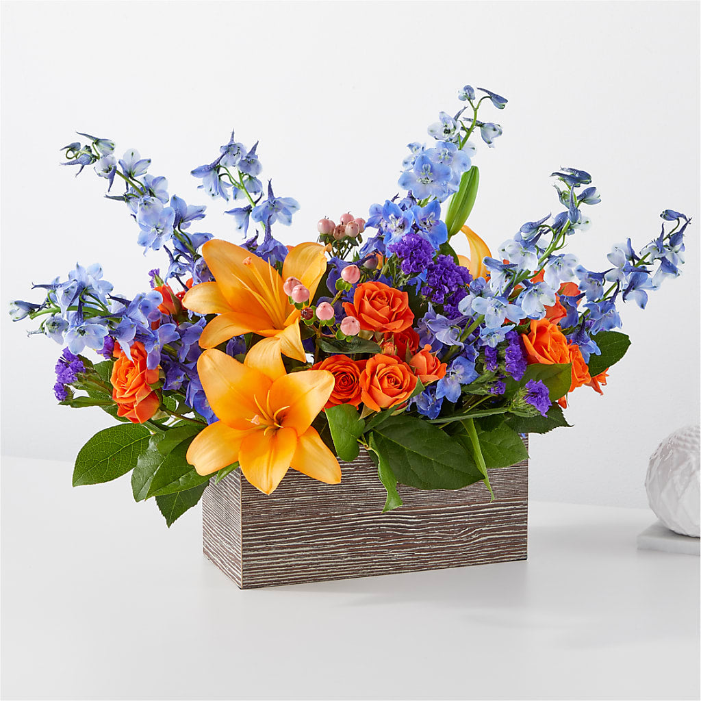 Radiant Citrus Box Bouquet – All Season Floral Llc, Saranac Lake NY