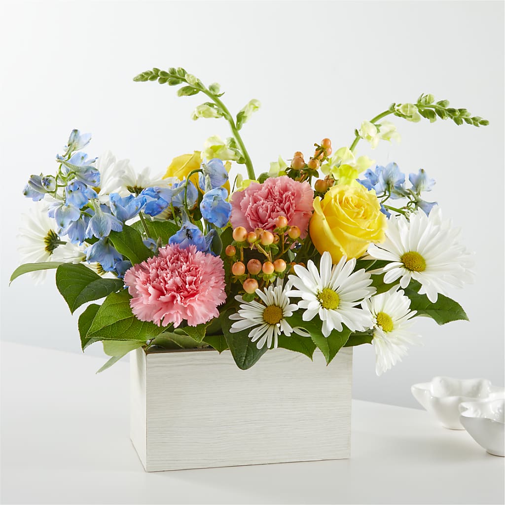 Sun Salutation Box Bouquet – All Season Floral Llc, Saranac Lake NY