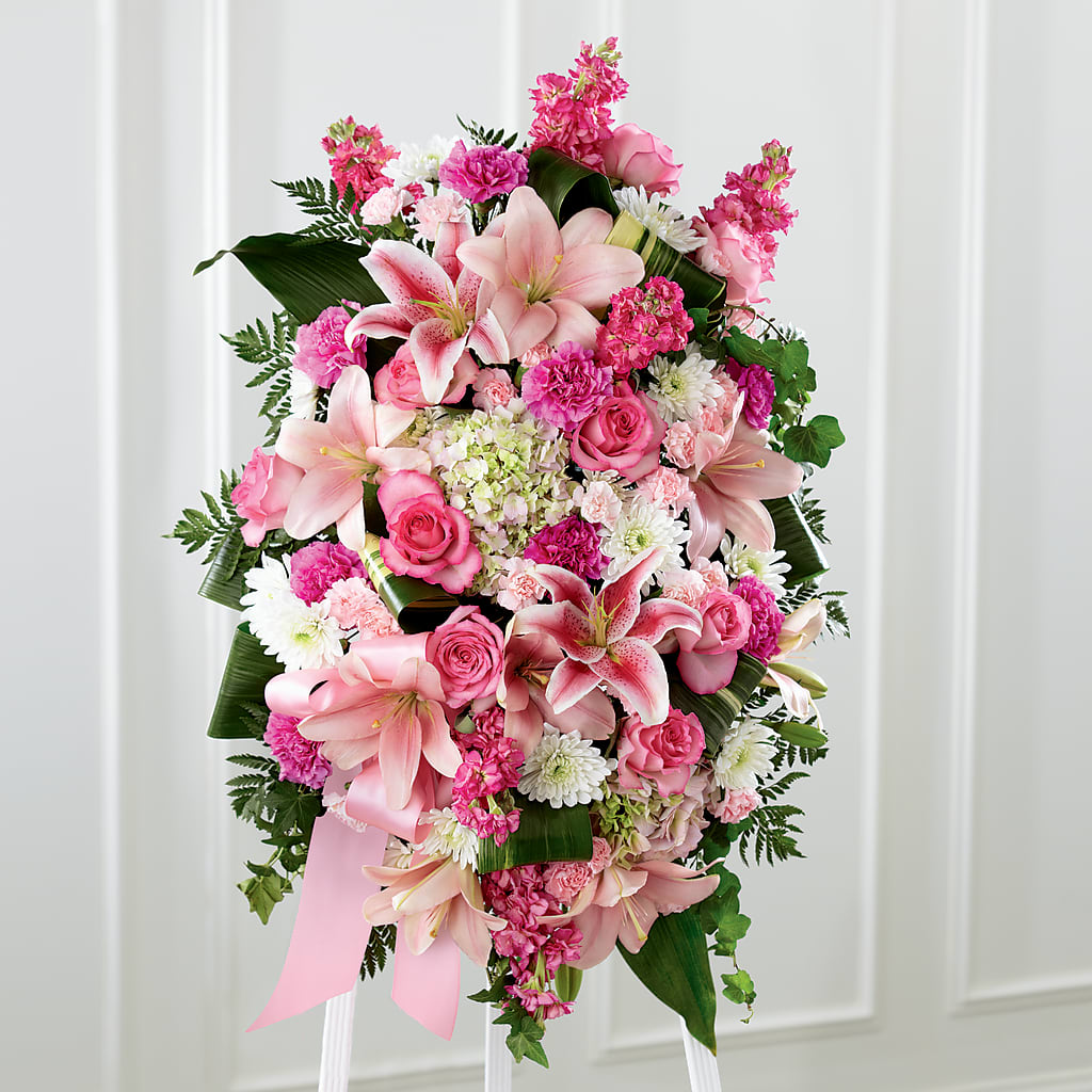 Comforting Standing Spray – All Season Floral Llc, Saranac Lake NY