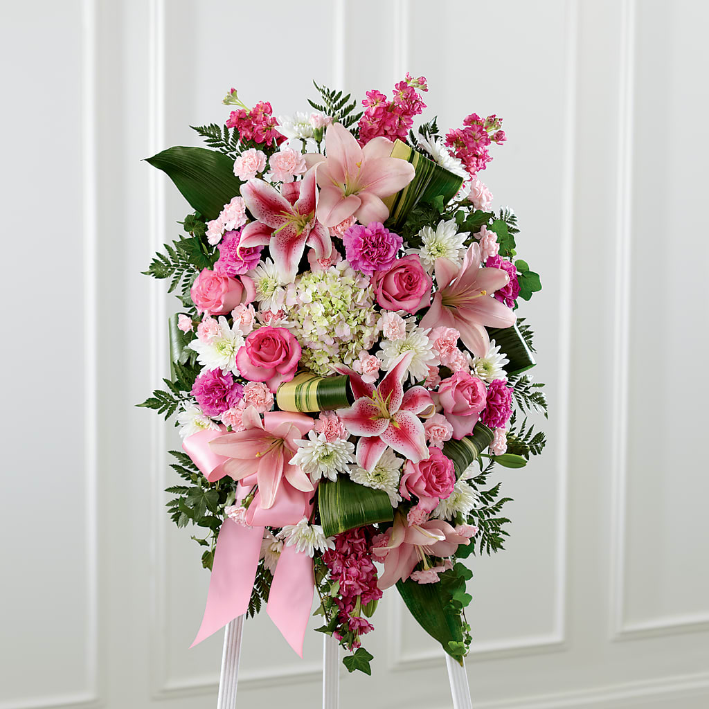 Comforting Standing Spray – All Season Floral Llc, Saranac Lake NY
