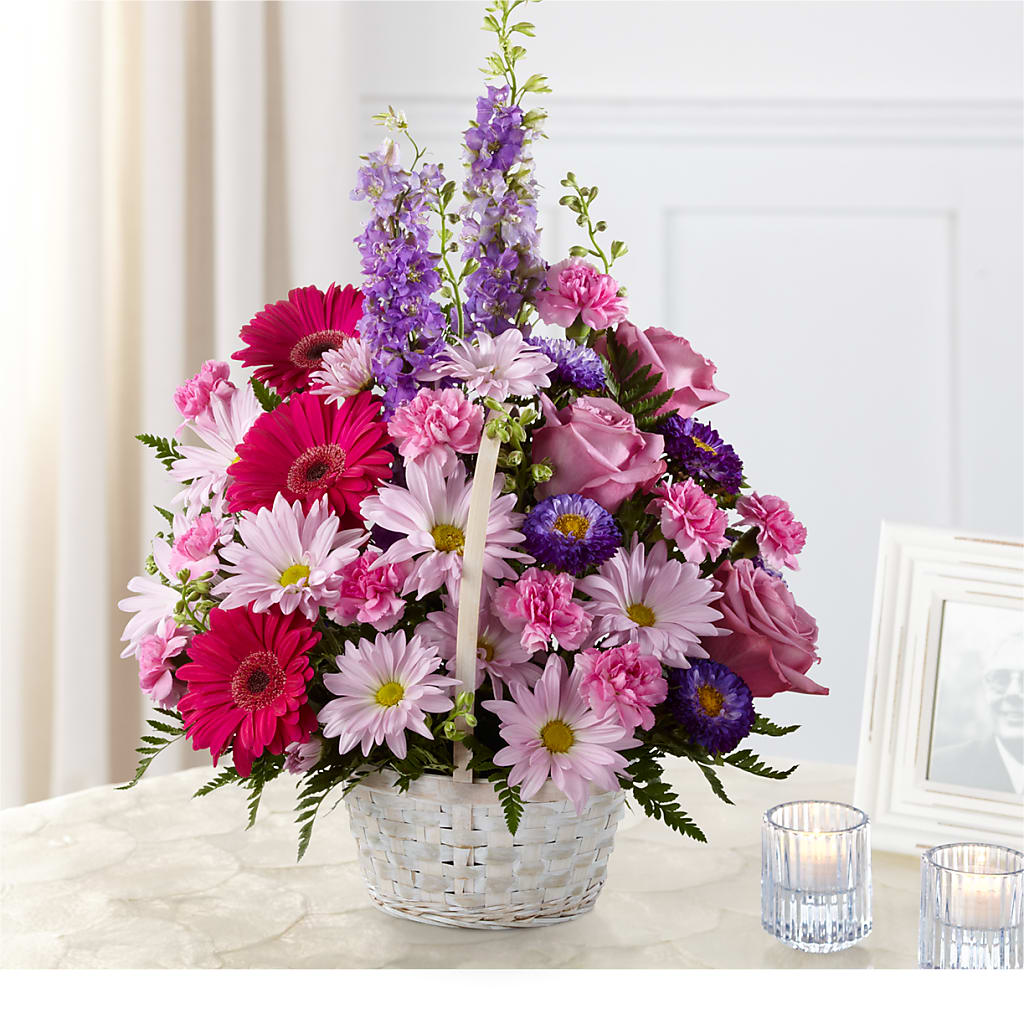 Pastel Peace Basket – All Season Floral Llc, Saranac Lake NY