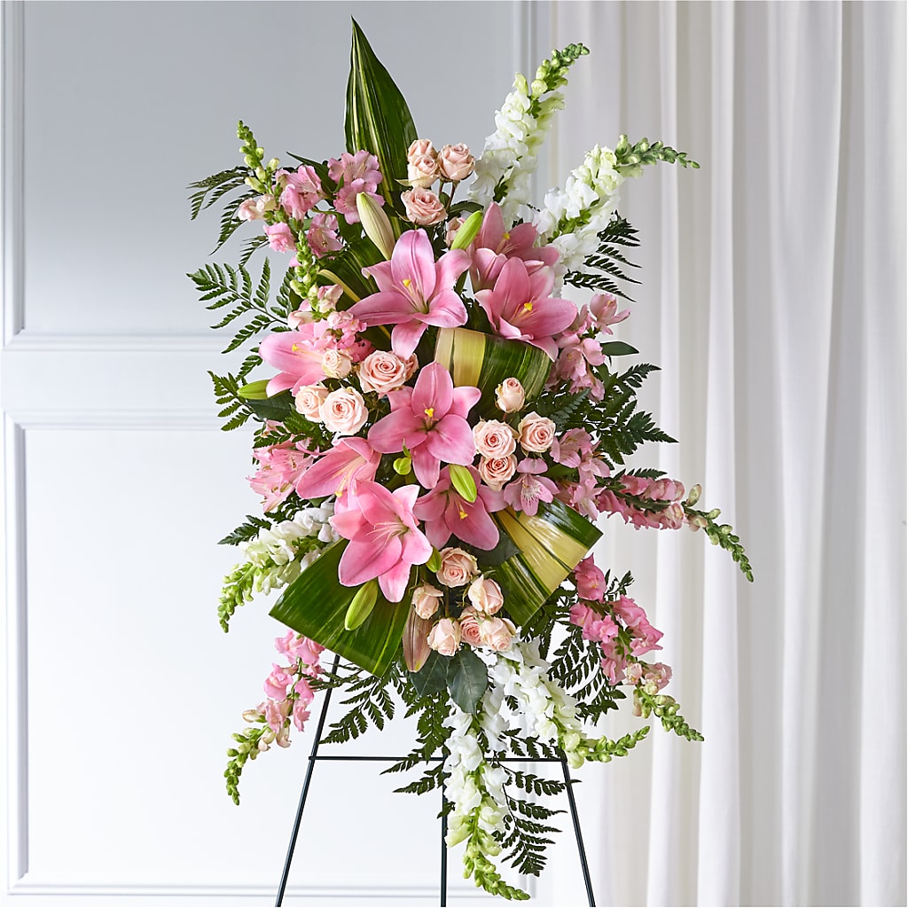 Elegant Embrace Standing Spray – All Season Floral Llc, Saranac Lake NY