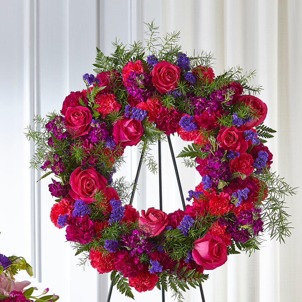 Calming Colors Wreath – All Season Floral Llc, Saranac Lake NY