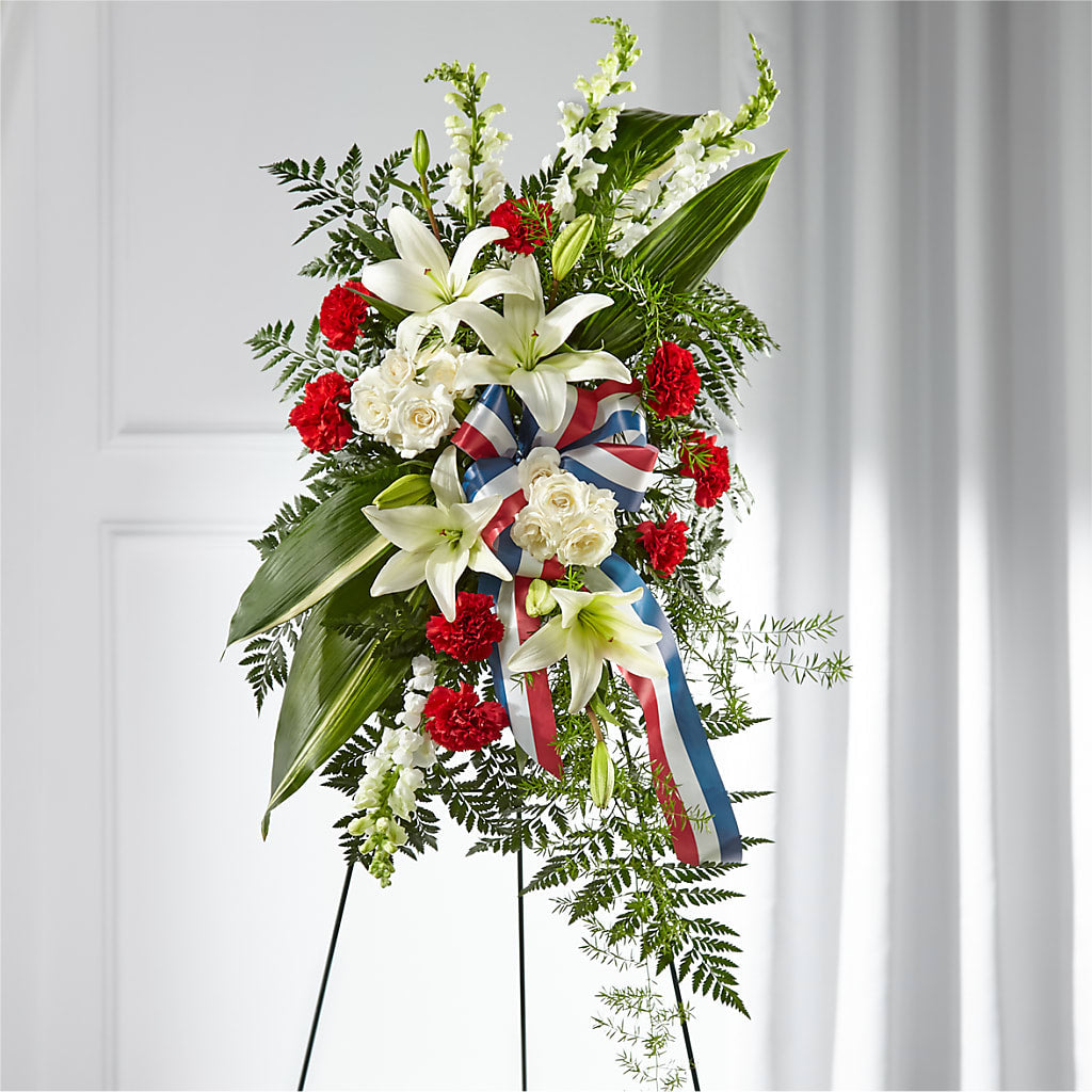 Stars of Life Standing Spray – All Season Floral Llc, Saranac Lake NY