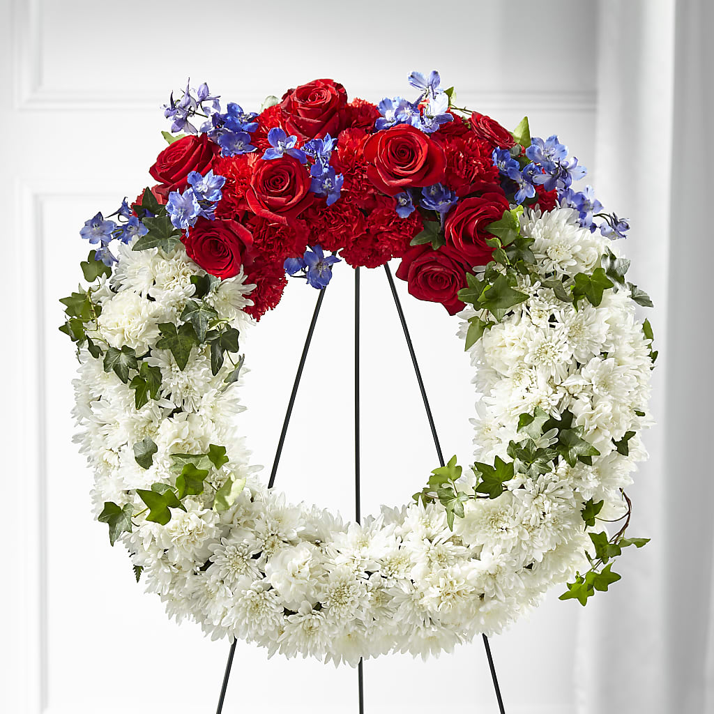 Patriotic Passion Wreath – All Season Floral Llc, Saranac Lake NY
