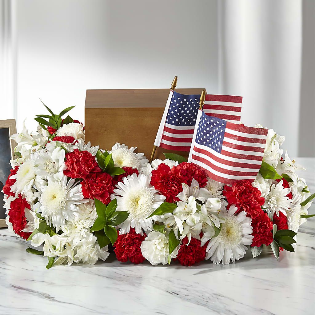 Spirit of Patriotism Cremation Adornment – All Season Floral Llc, Saranac Lake NY