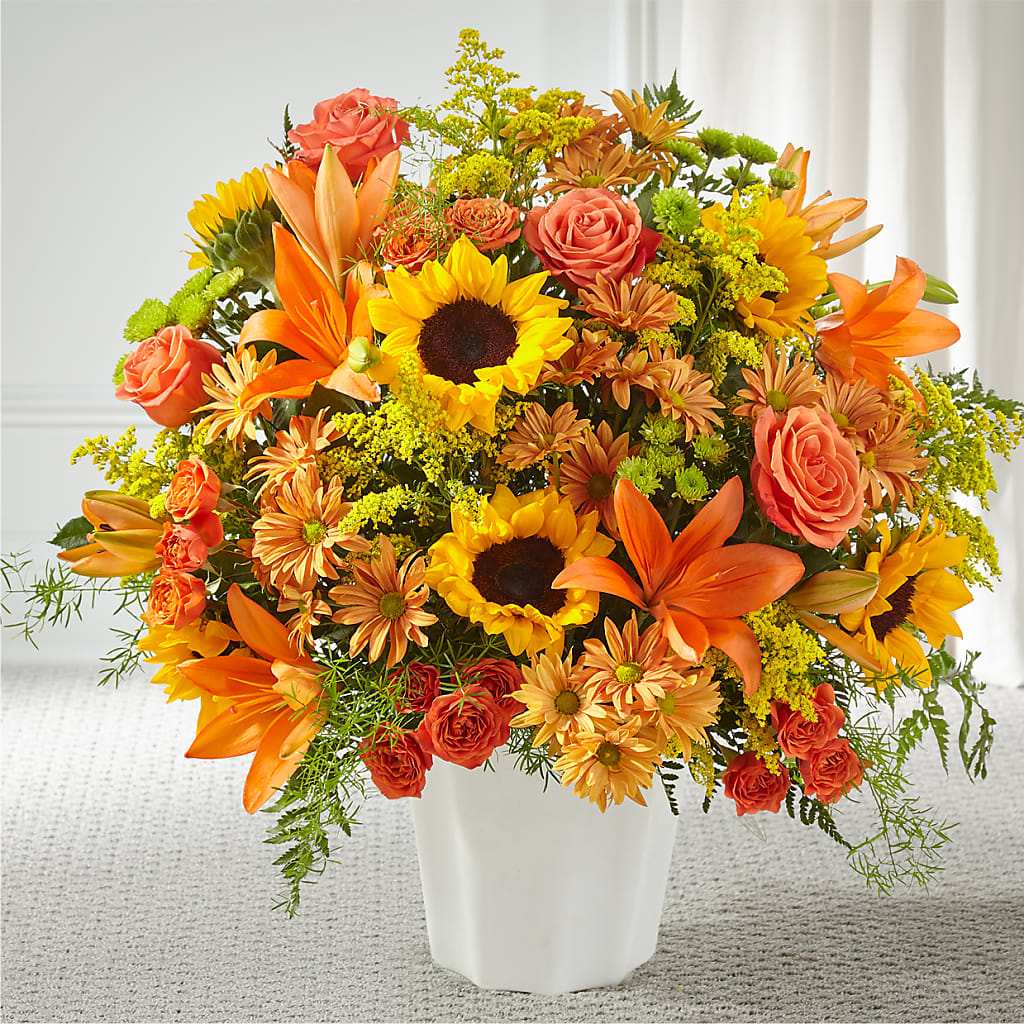 Harvest Thoughts Floor Basket – All Season Floral Llc, Saranac Lake NY