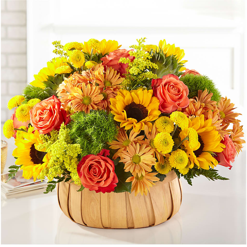 Harvest Sunflower Basket – All Season Floral Llc, Saranac Lake NY