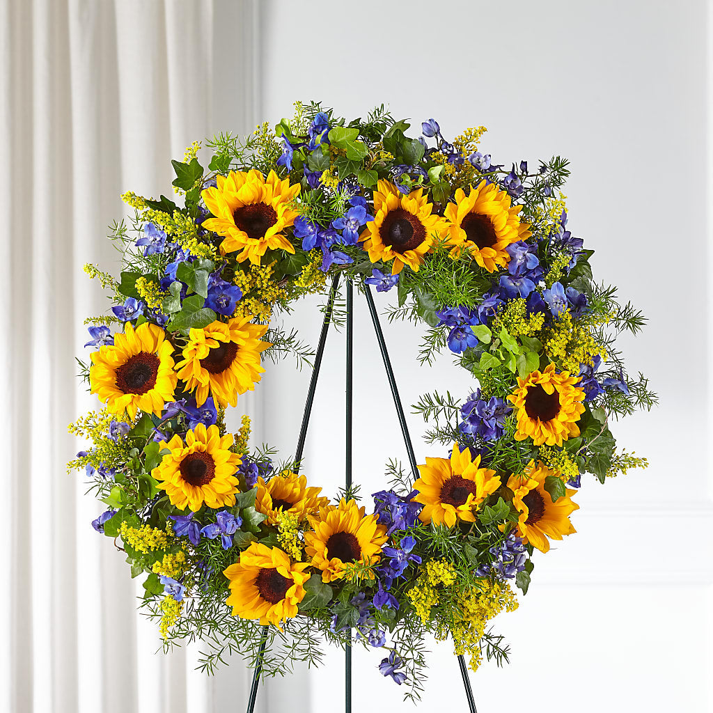 Bright Rays Wreath – All Season Floral Llc, Saranac Lake NY