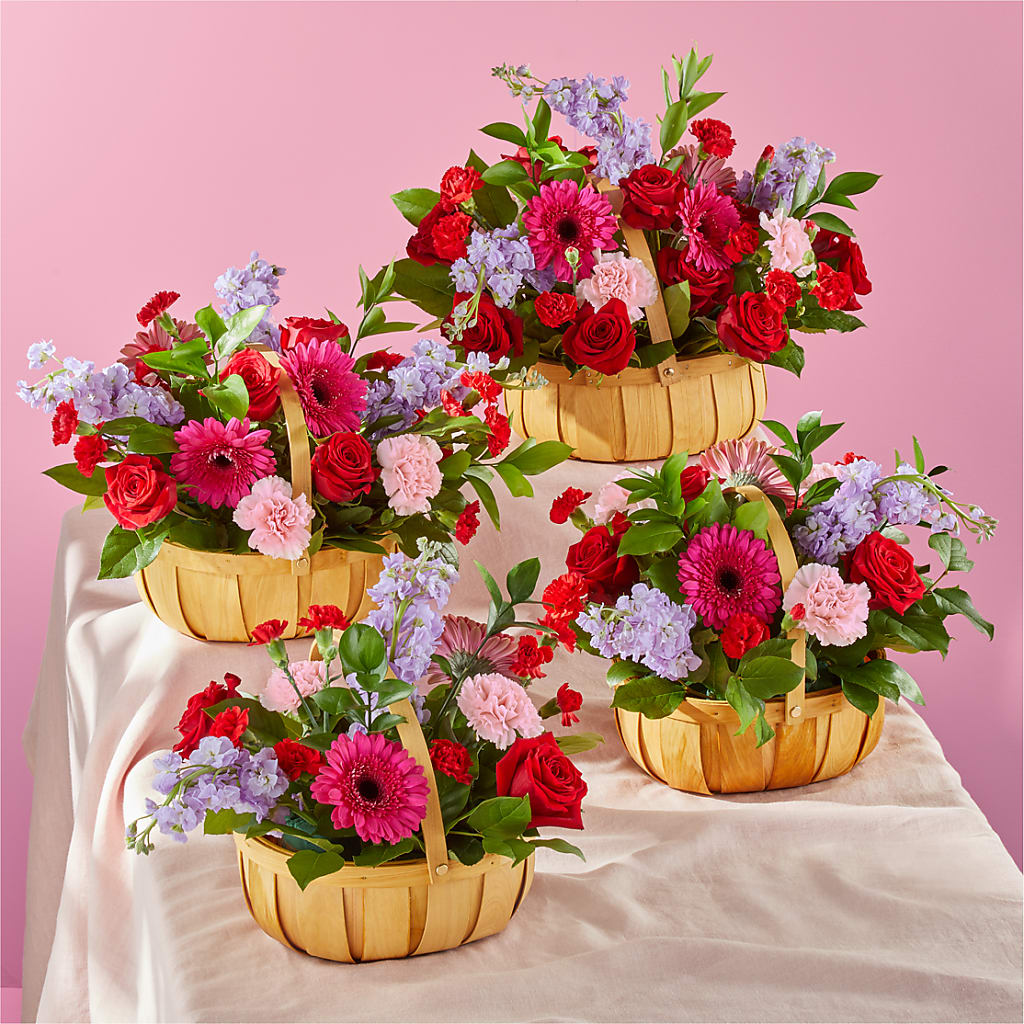 Pink Picnic Basket – All Season Floral Llc, Saranac Lake NY