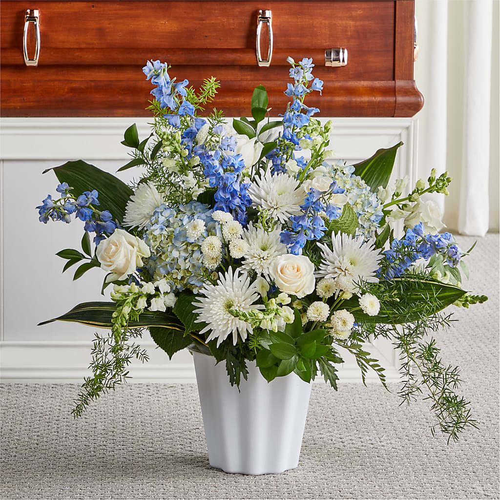 Everlasting Memories Floor Basket – All Season Floral Llc, Saranac Lake NY