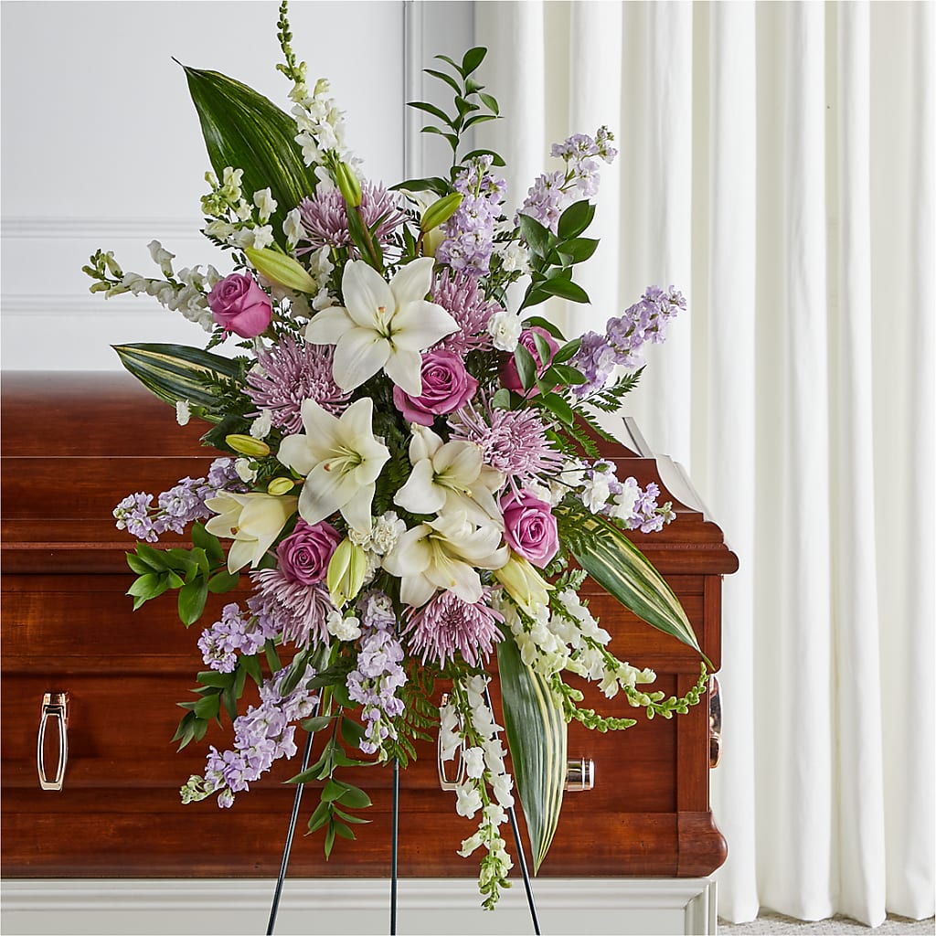 Grateful Hearts Standing Spray – All Season Floral Llc, Saranac Lake NY