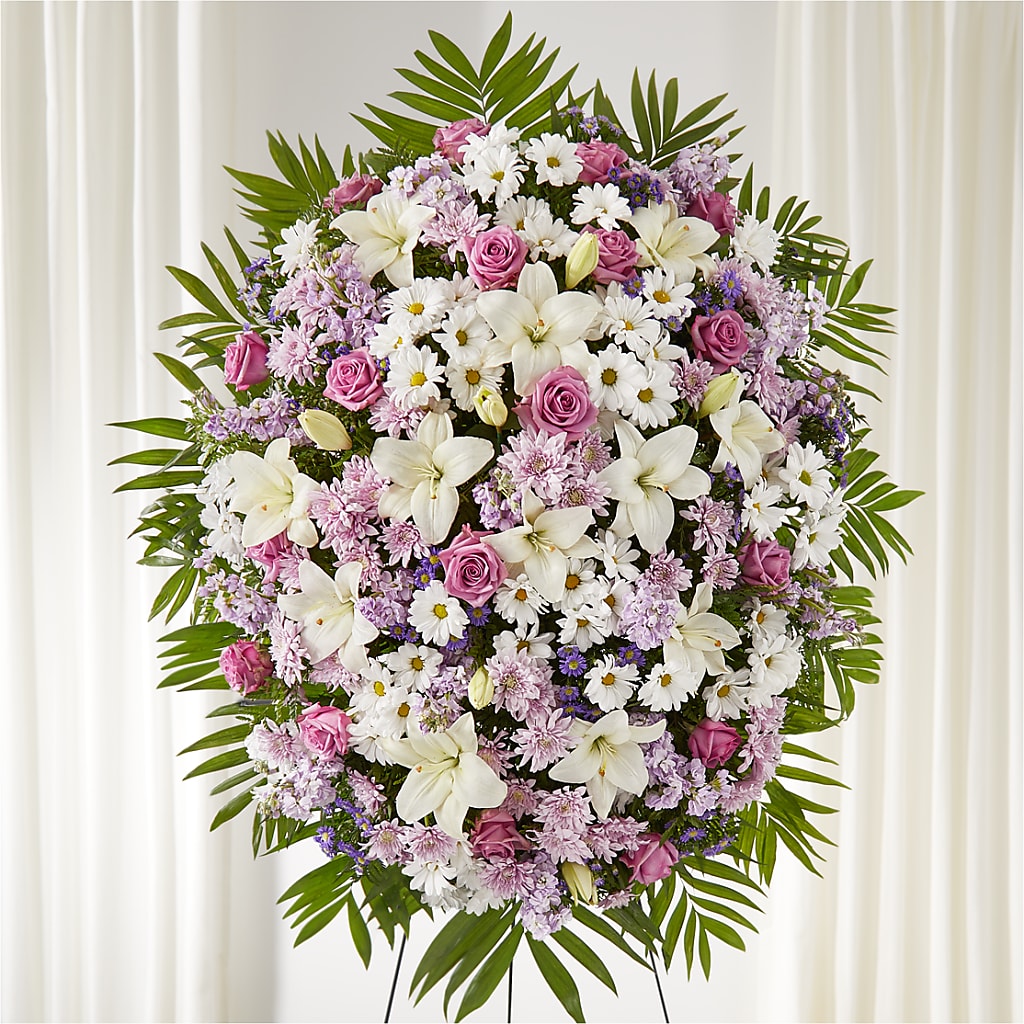 Surrounded by Love Standing Spray – All Season Floral Llc, Saranac Lake NY