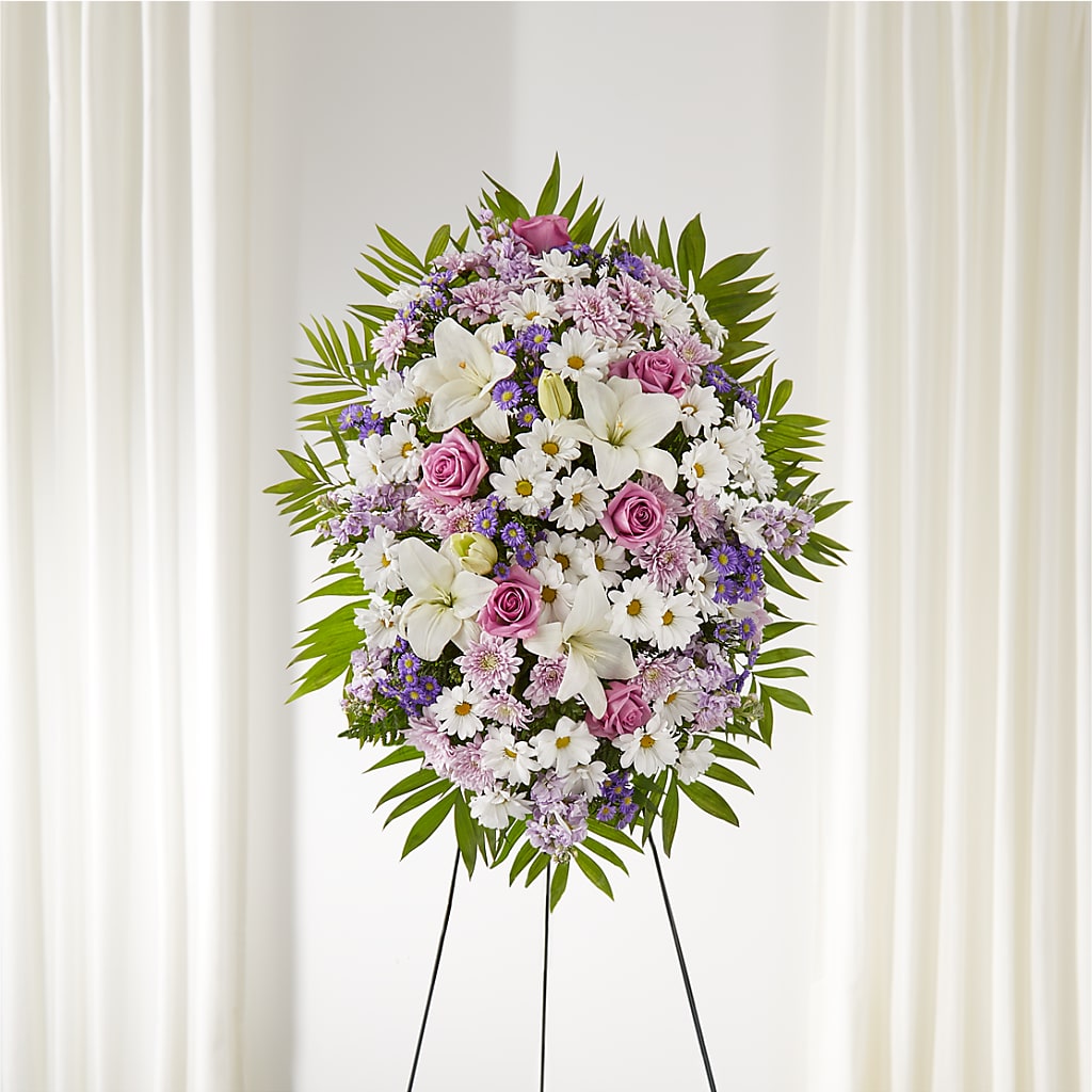 Surrounded by Love Standing Spray – All Season Floral Llc, Saranac Lake NY