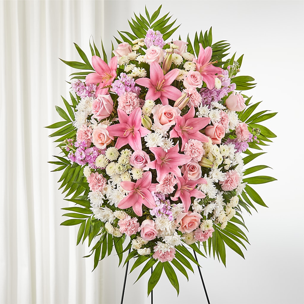 Offering Solace Standing Spray – All Season Floral Llc, Saranac Lake NY
