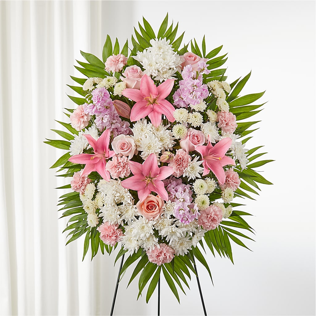 Offering Solace Standing Spray – All Season Floral Llc, Saranac Lake NY