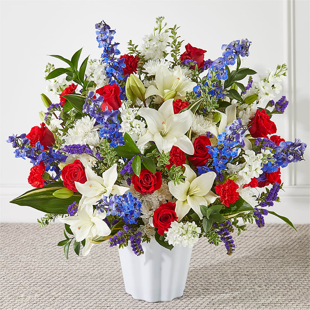Consoled Floor Basket – All Season Floral Llc, Saranac Lake NY