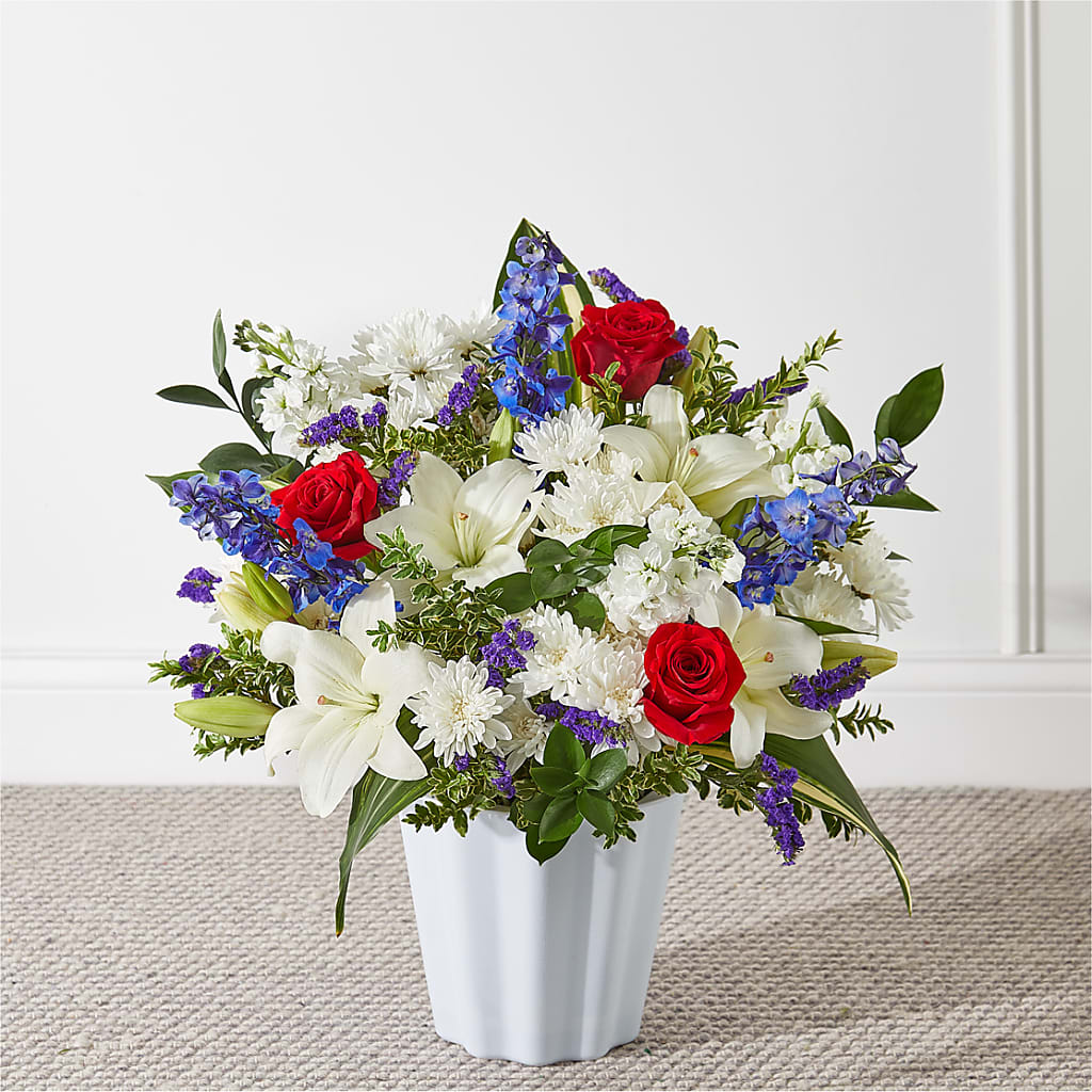 Consoled Floor Basket – All Season Floral Llc, Saranac Lake NY