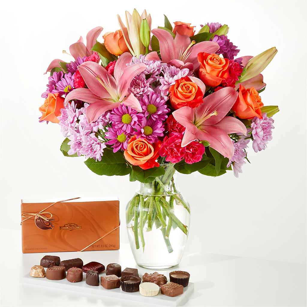 One and Only Bouquet and Chocolate Bundle – All Season Floral Llc, Saranac Lake NY