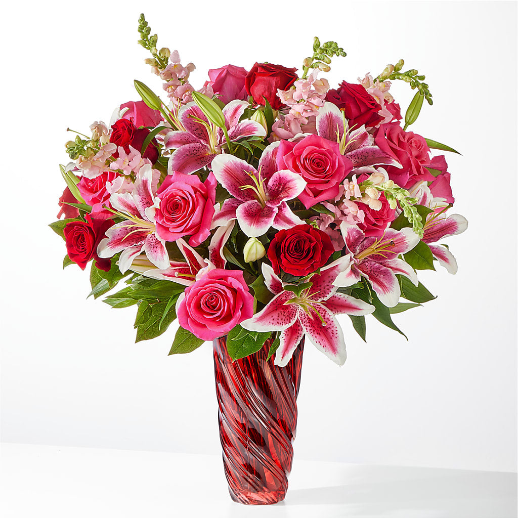 Always You Bouquet with Luxe Swirl Vase – All Season Floral Llc, Saranac Lake NY