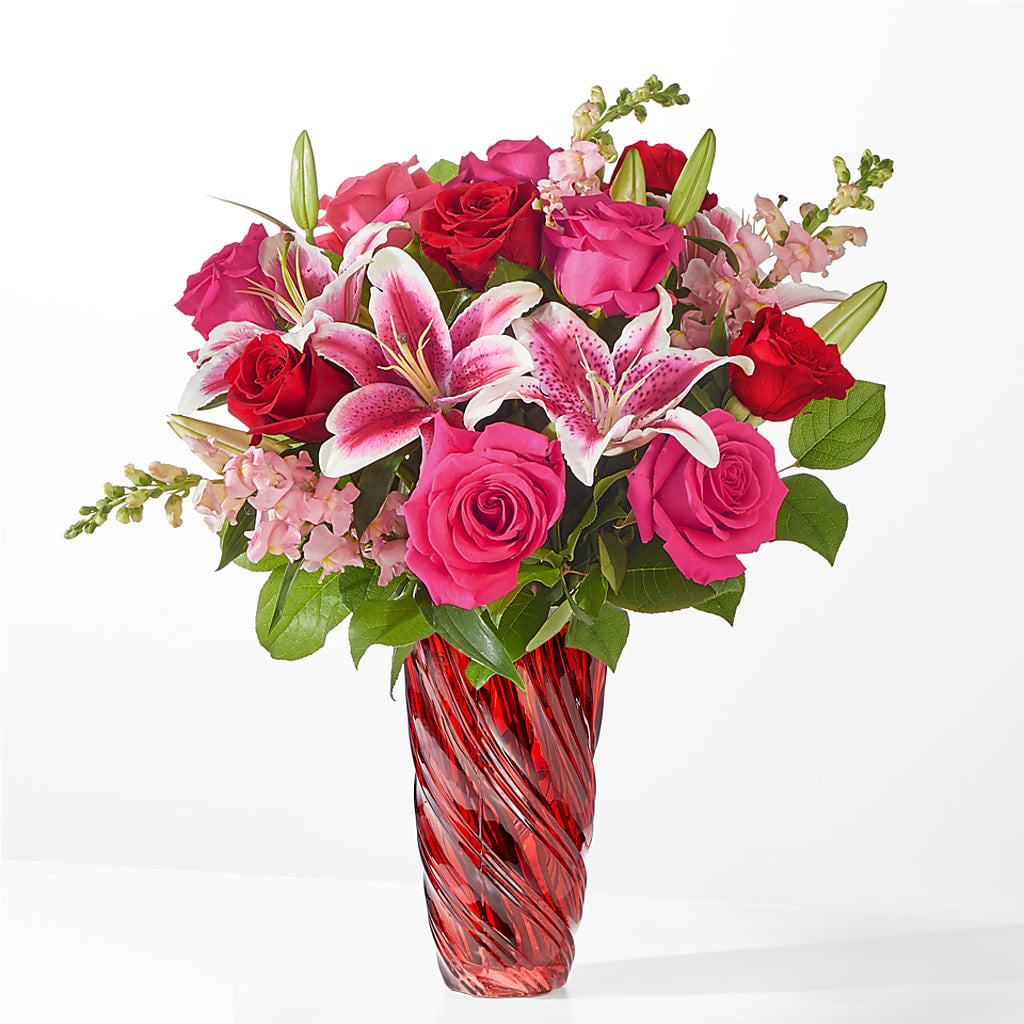 Always You Bouquet with Luxe Swirl Vase – All Season Floral Llc, Saranac Lake NY