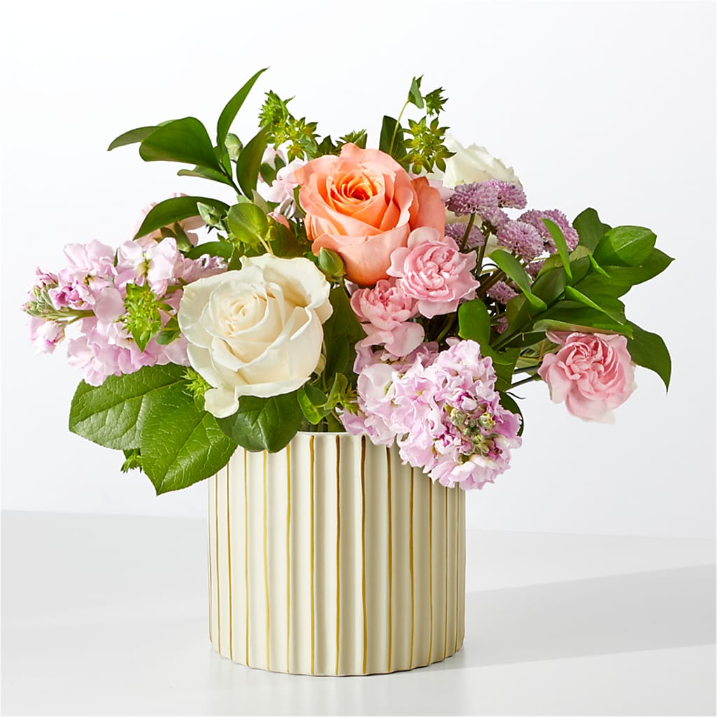 French Market Bouquet with Ivory Vase – All Season Floral Llc, Saranac Lake NY