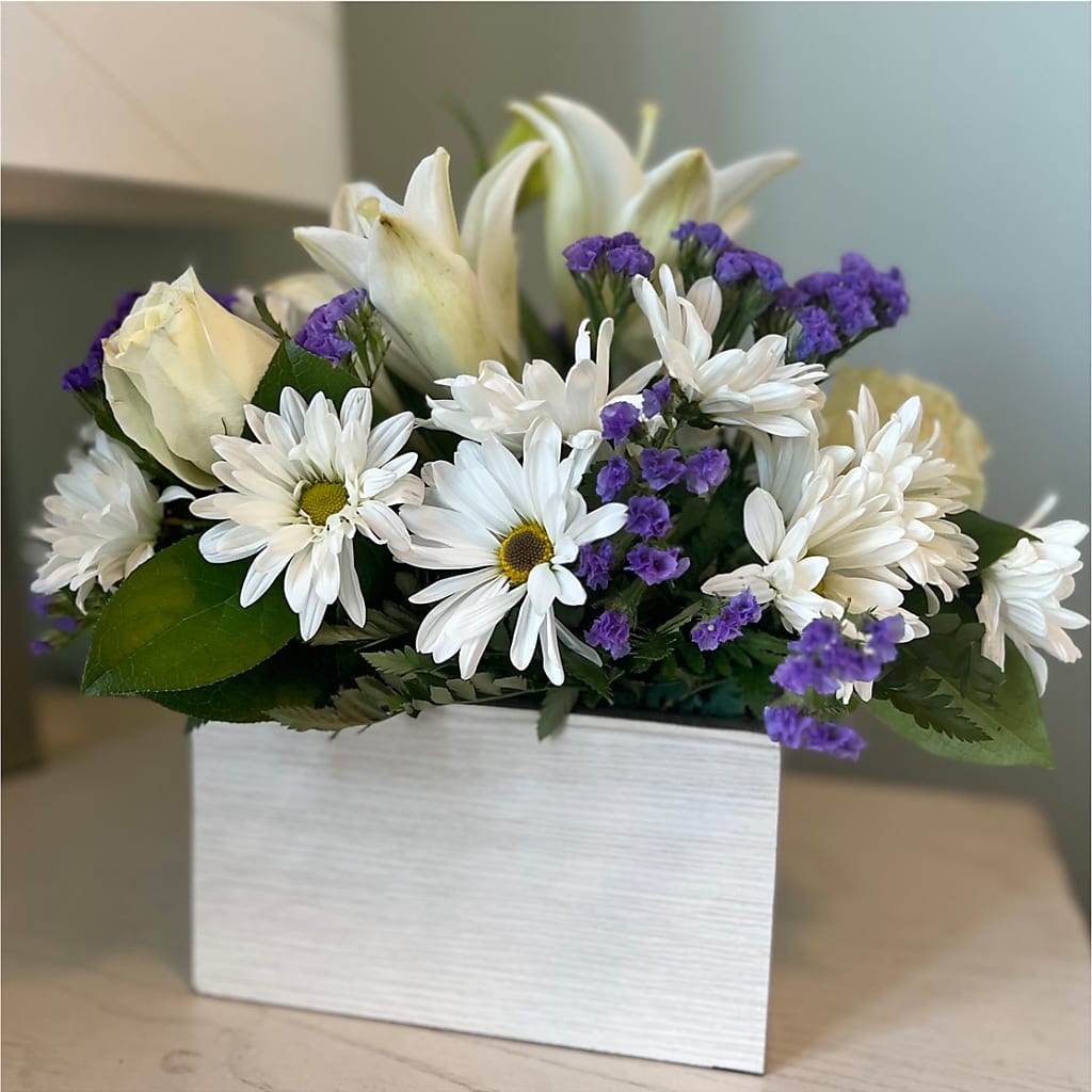 Beyond Blue Box Bouquet –  All Season Floral Llc, Saranac Lake NY