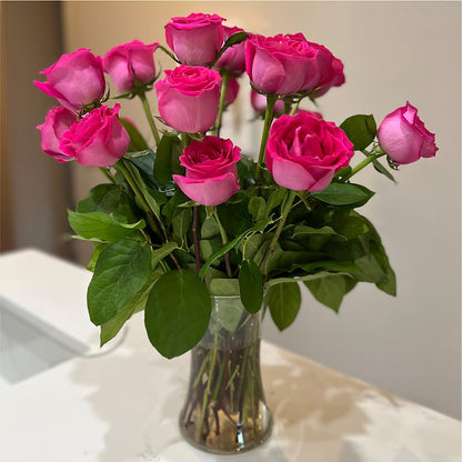 Long Stem Pink Rose Bouquet –  All Season Floral Llc, Saranac Lake NY