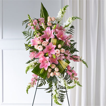 Elegant Embrace Standing Spray –  All Season Floral Llc, Saranac Lake NY