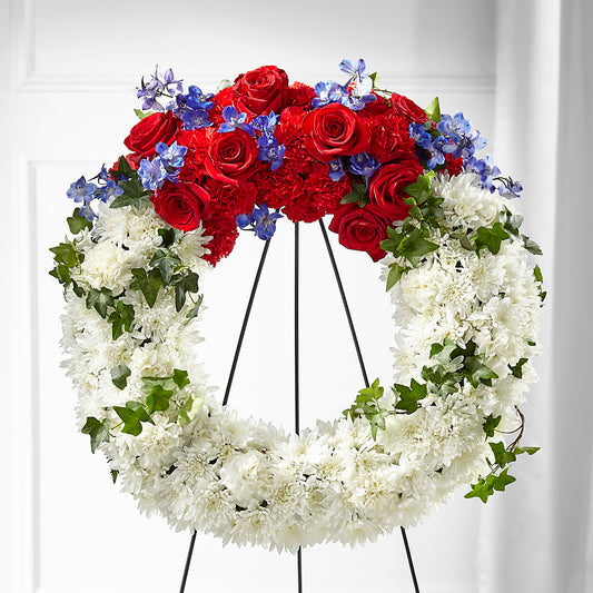 Patriotic Passion Wreath –  All Season Floral Llc, Saranac Lake NY