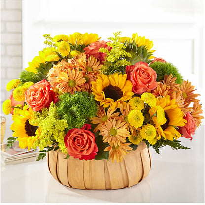 Harvest Sunflower Basket –  All Season Floral Llc, Saranac Lake NY