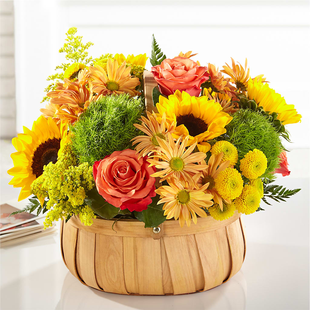 Harvest Sunflower Basket –  All Season Floral Llc, Saranac Lake NY