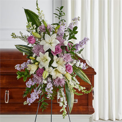 Grateful Hearts Standing Spray –  All Season Floral Llc, Saranac Lake NY