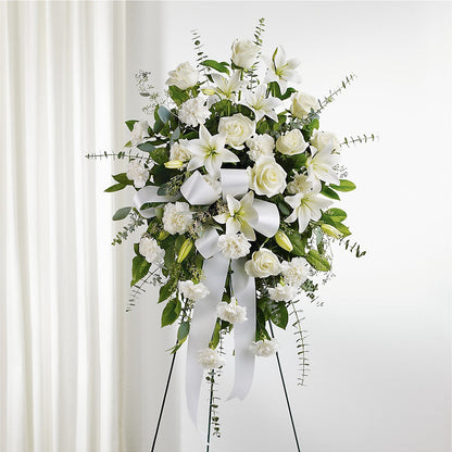 With Care Standing Spray –  All Season Floral Llc, Saranac Lake NY