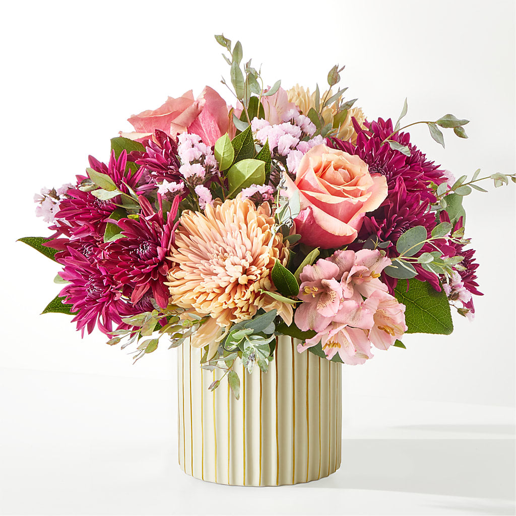 Berry Cobbler Bouquet with Ivory Vase –  All Season Floral Llc, Saranac Lake NY