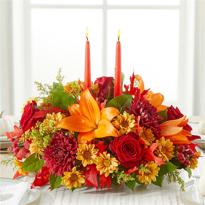 Autumn's Embrace Centerpiece –  All Season Floral Llc, Saranac Lake NY