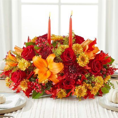 Autumn's Embrace Centerpiece –  All Season Floral Llc, Saranac Lake NY