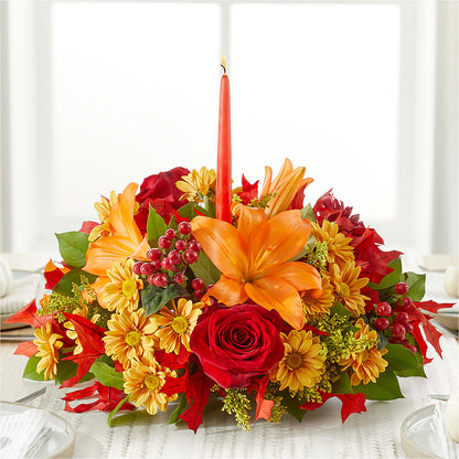 Autumn's Embrace Centerpiece –  All Season Floral Llc, Saranac Lake NY
